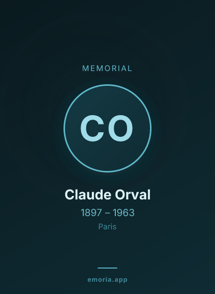 Memorial portrait of Claude Orval