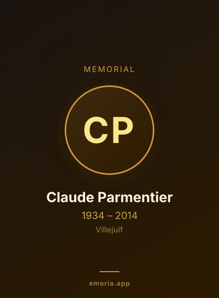 Memorial portrait of Claude Parmentier