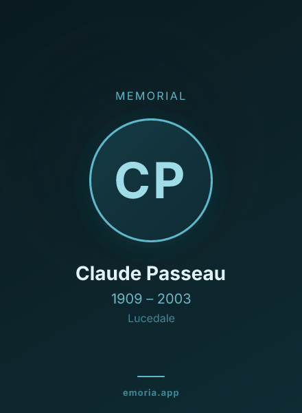 Memorial portrait of Claude Passeau