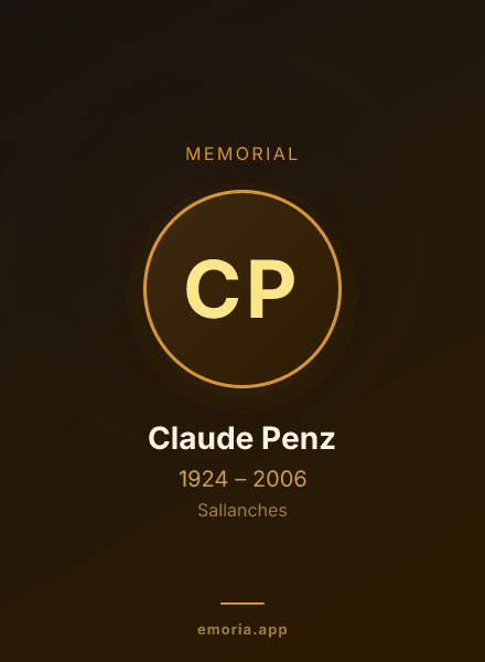 Memorial portrait of Claude Penz