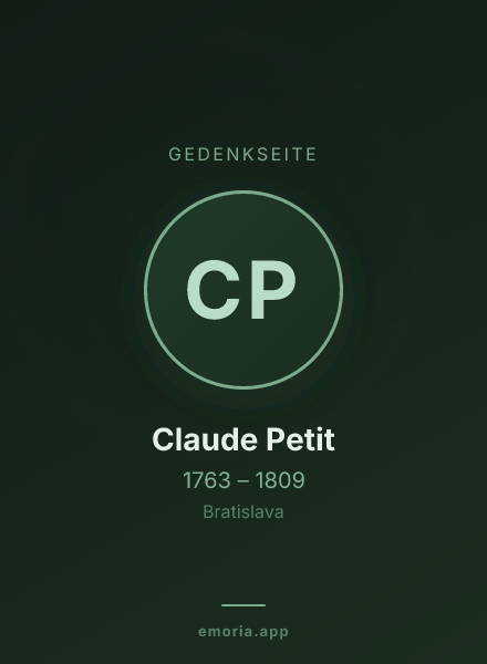 Gedenkportrait von Claude Petit