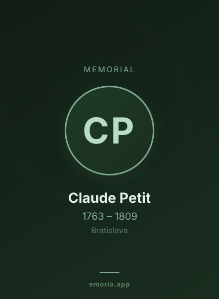 Memorial portrait of Claude Petit
