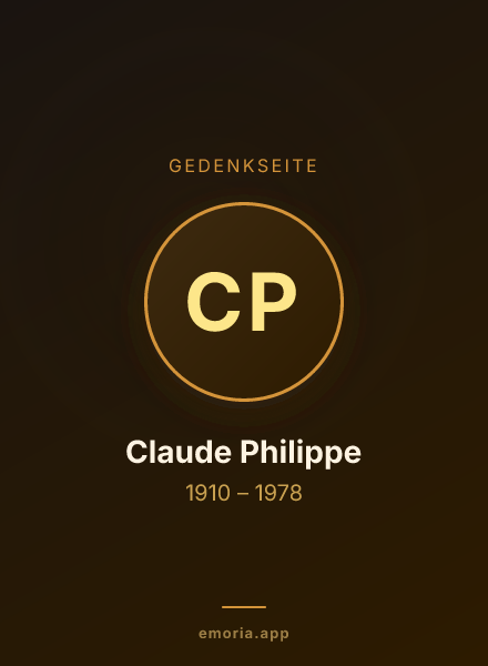 Gedenkportrait von Claude Philippe