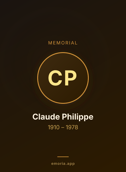 Memorial portrait of Claude Philippe