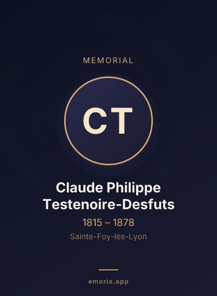 Memorial portrait of Claude Philippe Testenoire-Desfuts