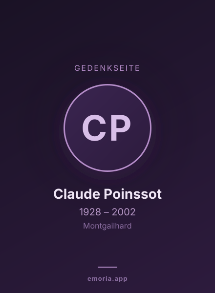 Gedenkportrait von Claude Poinssot