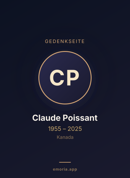 Gedenkportrait von Claude Poissant