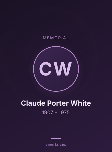 Memorial portrait of Claude Porter White