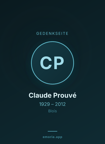 Gedenkportrait von Claude Prouvé