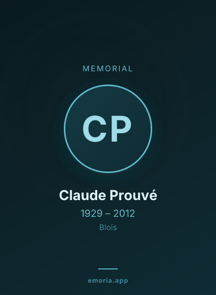 Memorial portrait of Claude Prouvé
