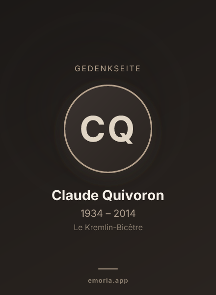 Gedenkportrait von Claude Quivoron