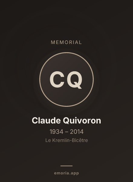Memorial portrait of Claude Quivoron