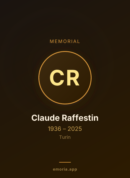 Memorial portrait of Claude Raffestin