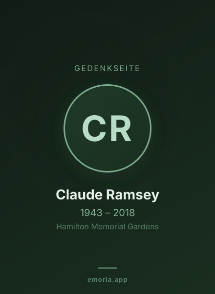 Gedenkportrait von Claude Ramsey