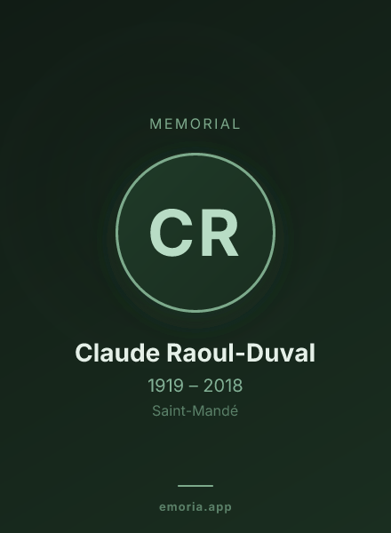 Memorial portrait of Claude Raoul-Duval