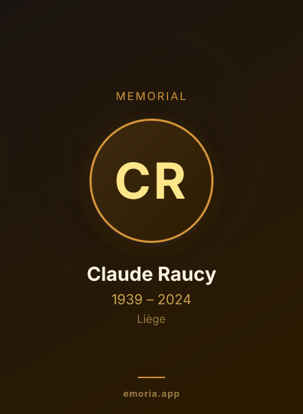 Memorial portrait of Claude Raucy