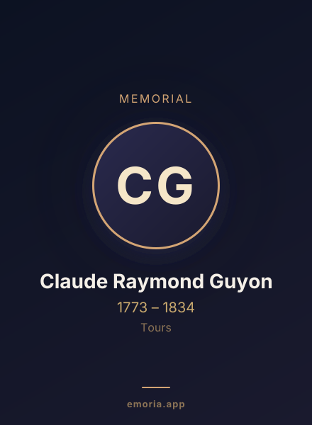 Memorial portrait of Claude Raymond Guyon