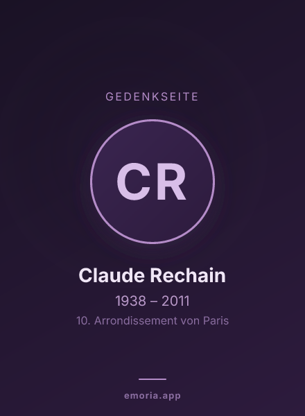Gedenkportrait von Claude Rechain