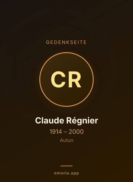 Gedenkportrait von Claude Régnier