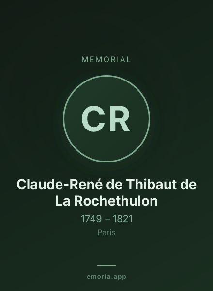 Memorial portrait of Claude-René de Thibaut de La Rochethulon
