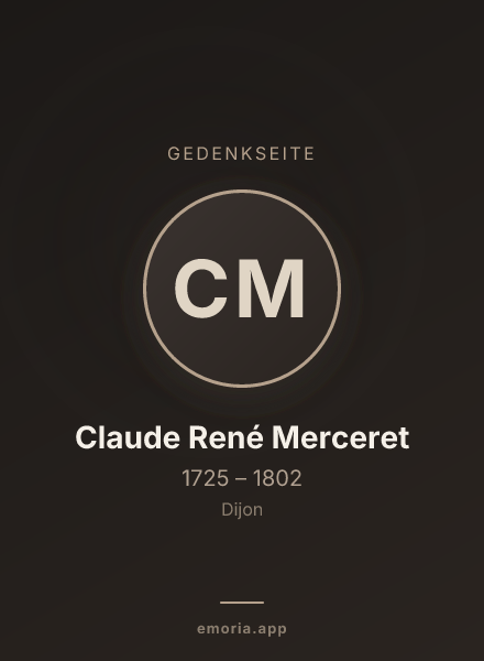 Gedenkportrait von Claude René Merceret