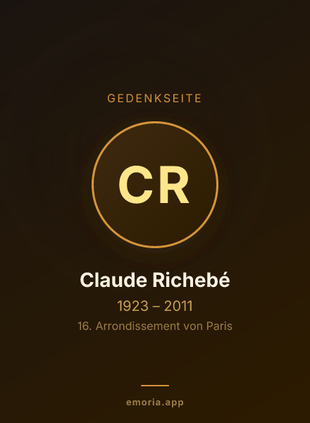 Gedenkportrait von Claude Richebé