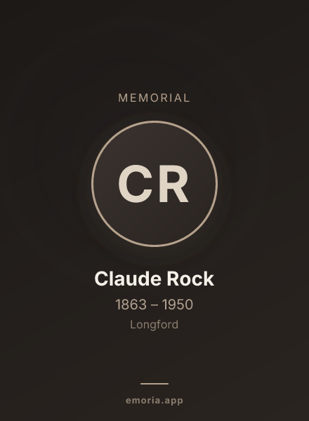 Memorial portrait of Claude Rock