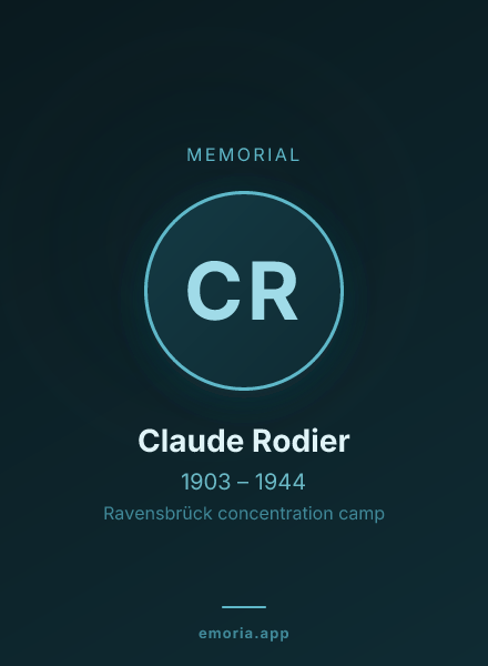 Memorial portrait of Claude Rodier