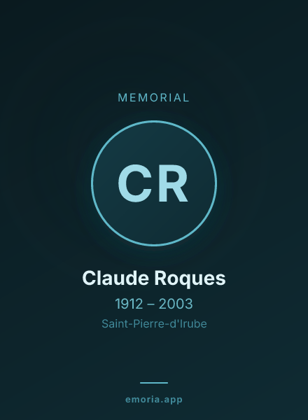 Memorial portrait of Claude Roques