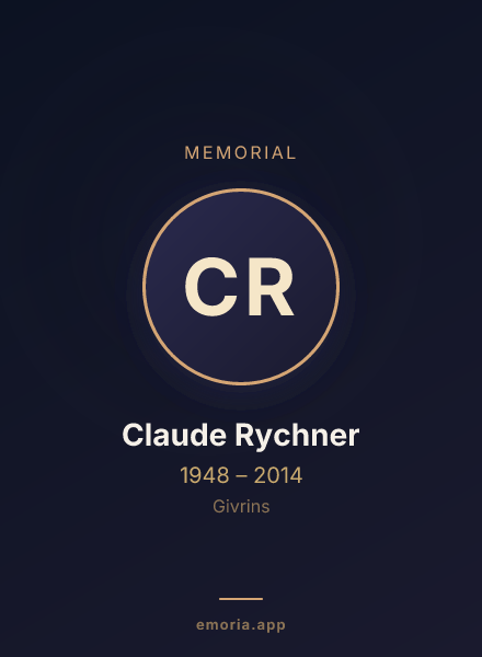 Memorial portrait of Claude Rychner