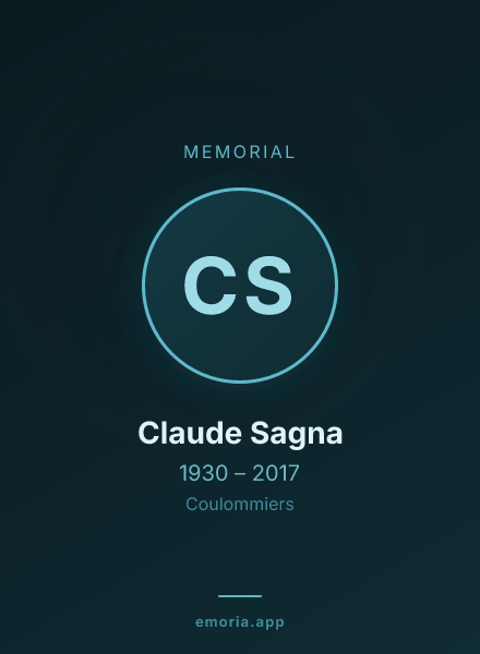 Memorial portrait of Claude Sagna