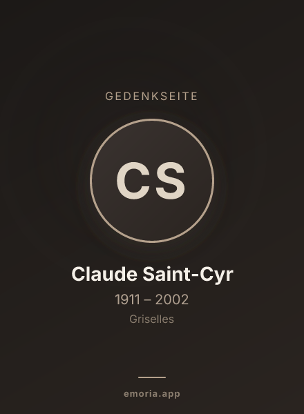 Gedenkportrait von Claude Saint-Cyr