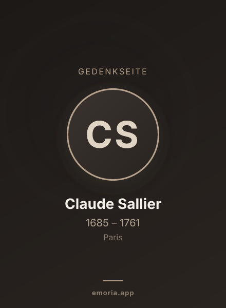 Gedenkportrait von Claude Sallier