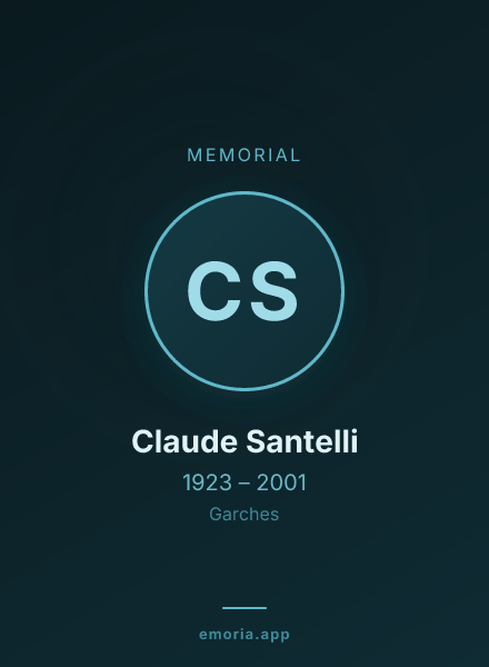 Memorial portrait of Claude Santelli