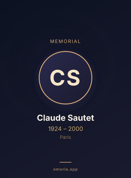 Memorial portrait of Claude Sautet