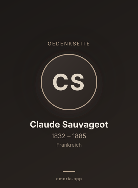 Gedenkportrait von Claude Sauvageot