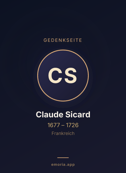 Gedenkportrait von Claude Sicard