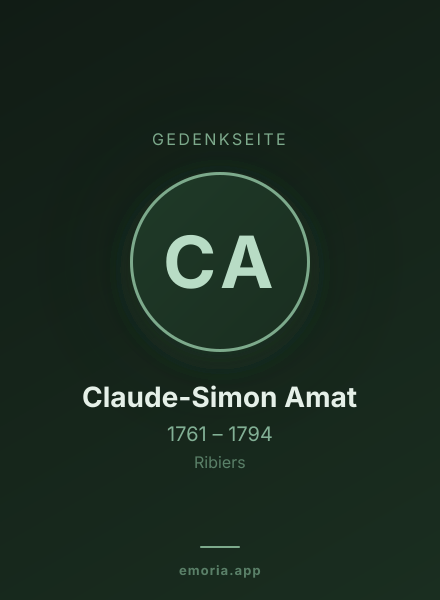 Gedenkportrait von Claude-Simon Amat