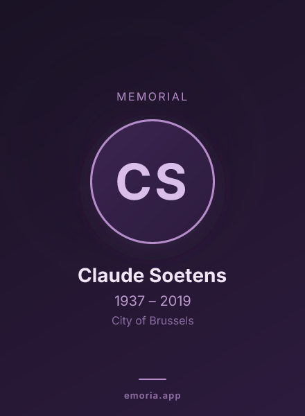 Memorial portrait of Claude Soetens
