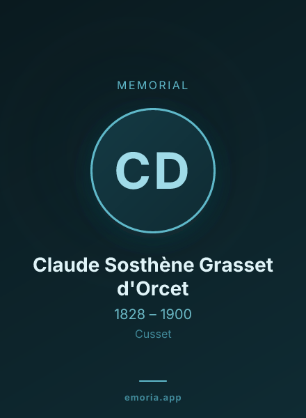 Memorial portrait of Claude Sosthène Grasset d'Orcet