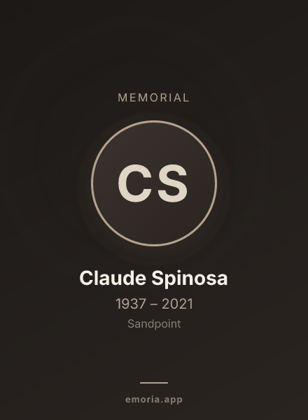 Memorial portrait of Claude Spinosa