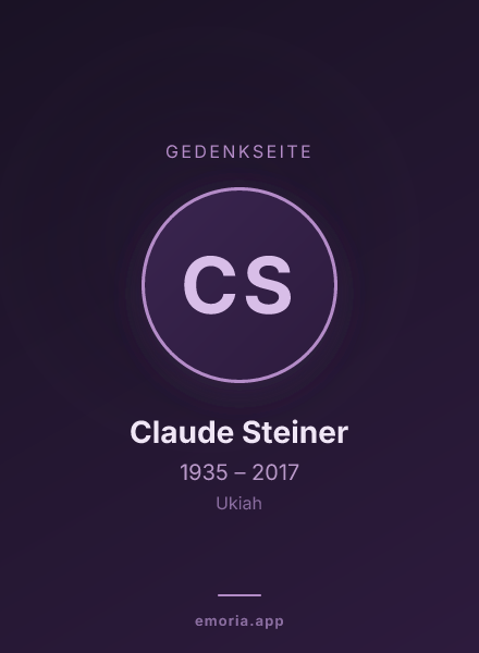 Gedenkportrait von Claude Steiner