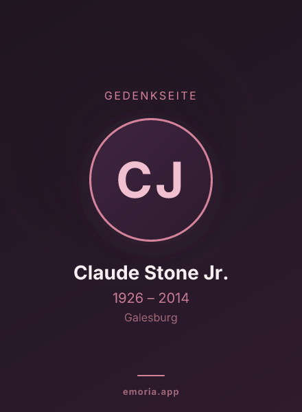 Gedenkportrait von Claude Stone Jr.
