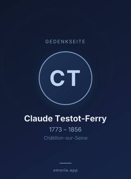 Gedenkportrait von Claude Testot-Ferry