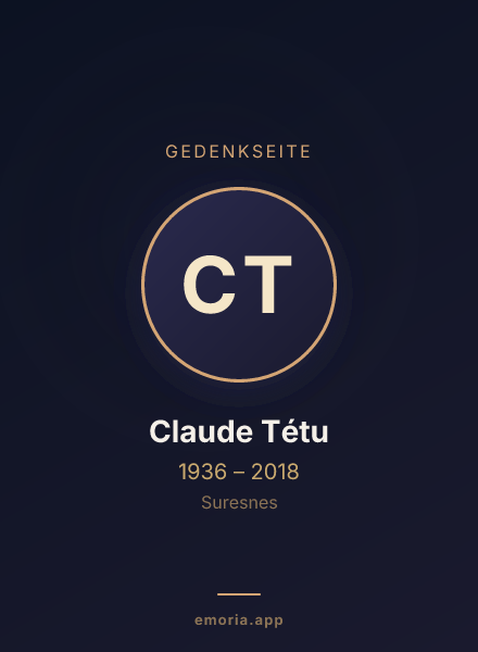 Gedenkportrait von Claude Tétu