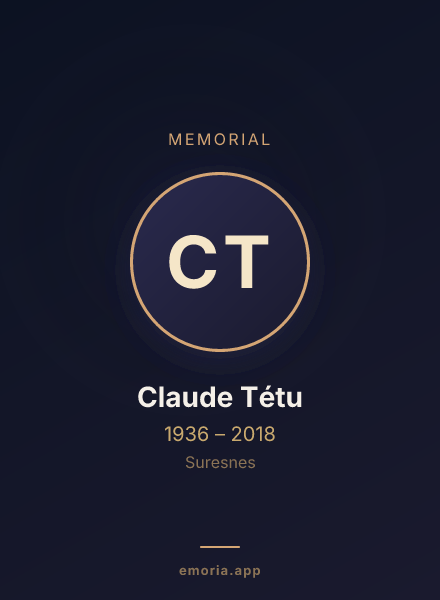 Memorial portrait of Claude Tétu