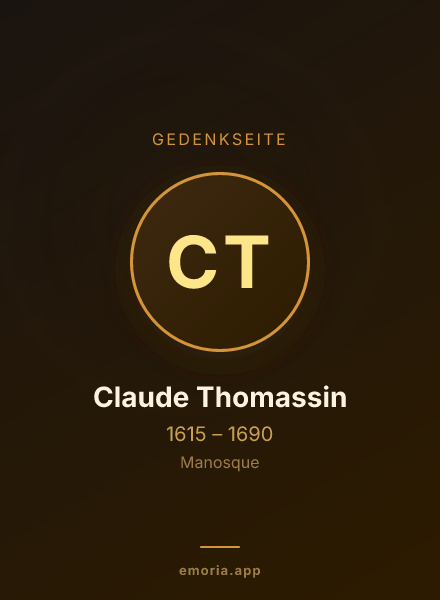 Gedenkportrait von Claude Thomassin
