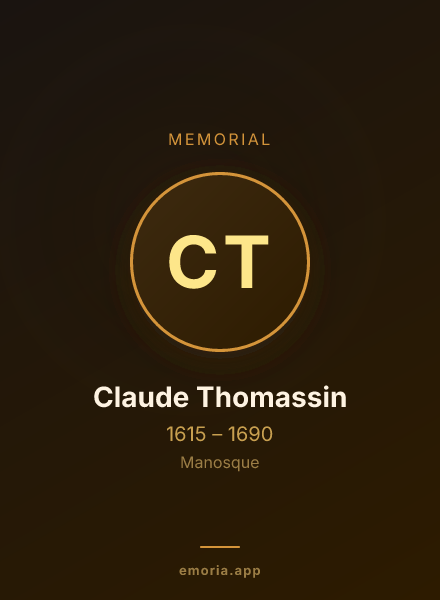 Memorial portrait of Claude Thomassin