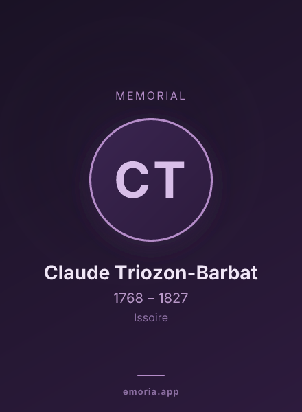 Memorial portrait of Claude Triozon-Barbat