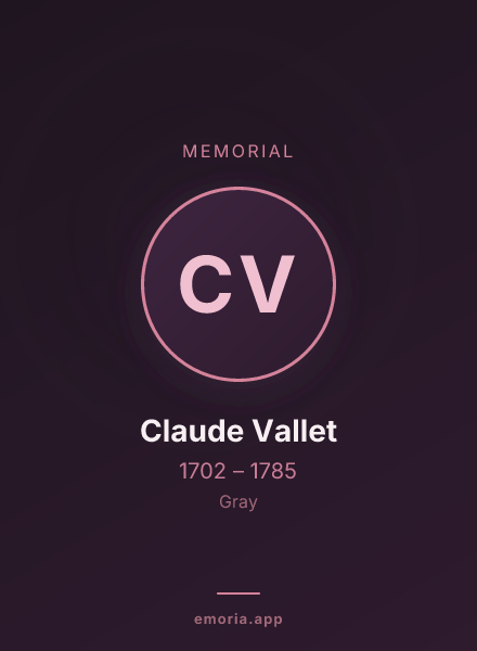 Memorial portrait of Claude Vallet